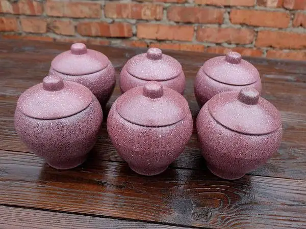 Горщики керамічні з червоної глини для запікання в духовці 450 мл