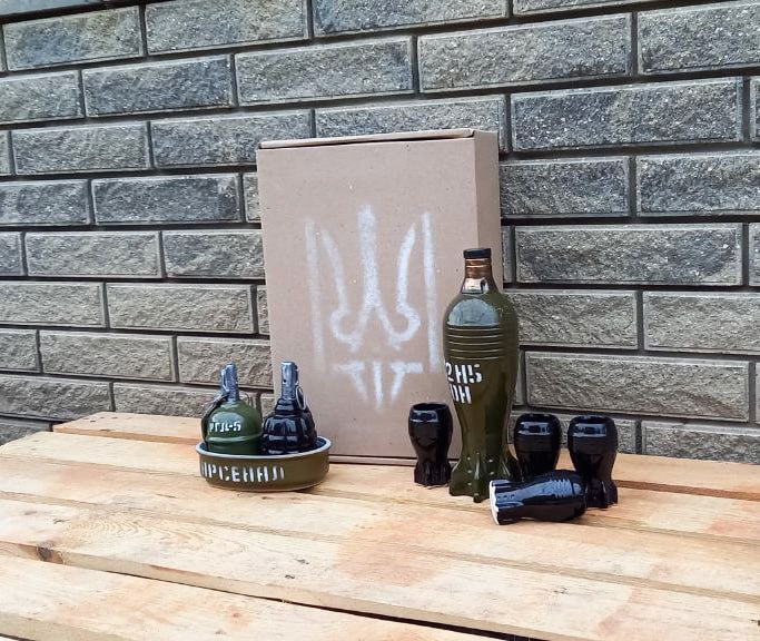 Подарунковий набір для алкоголю "Патріот" - подарунок для чоловіка, побратима, командира, військового