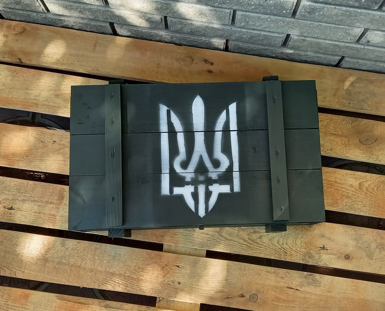 Набір для алкоголя Міна з чарками та гранати для сіль/перець в ящику - Подарунок для військових чоловіків