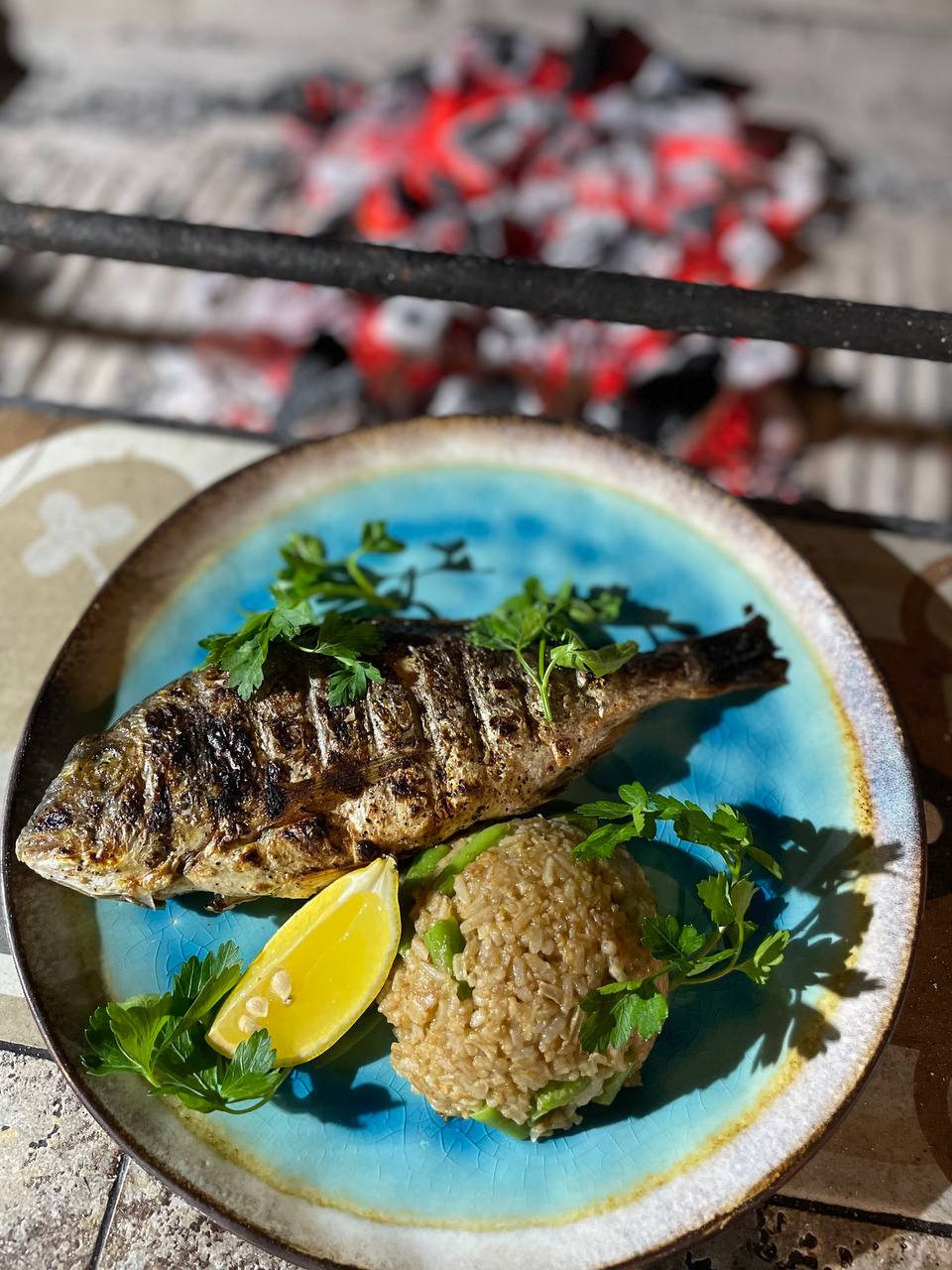 Дорадо на грилі