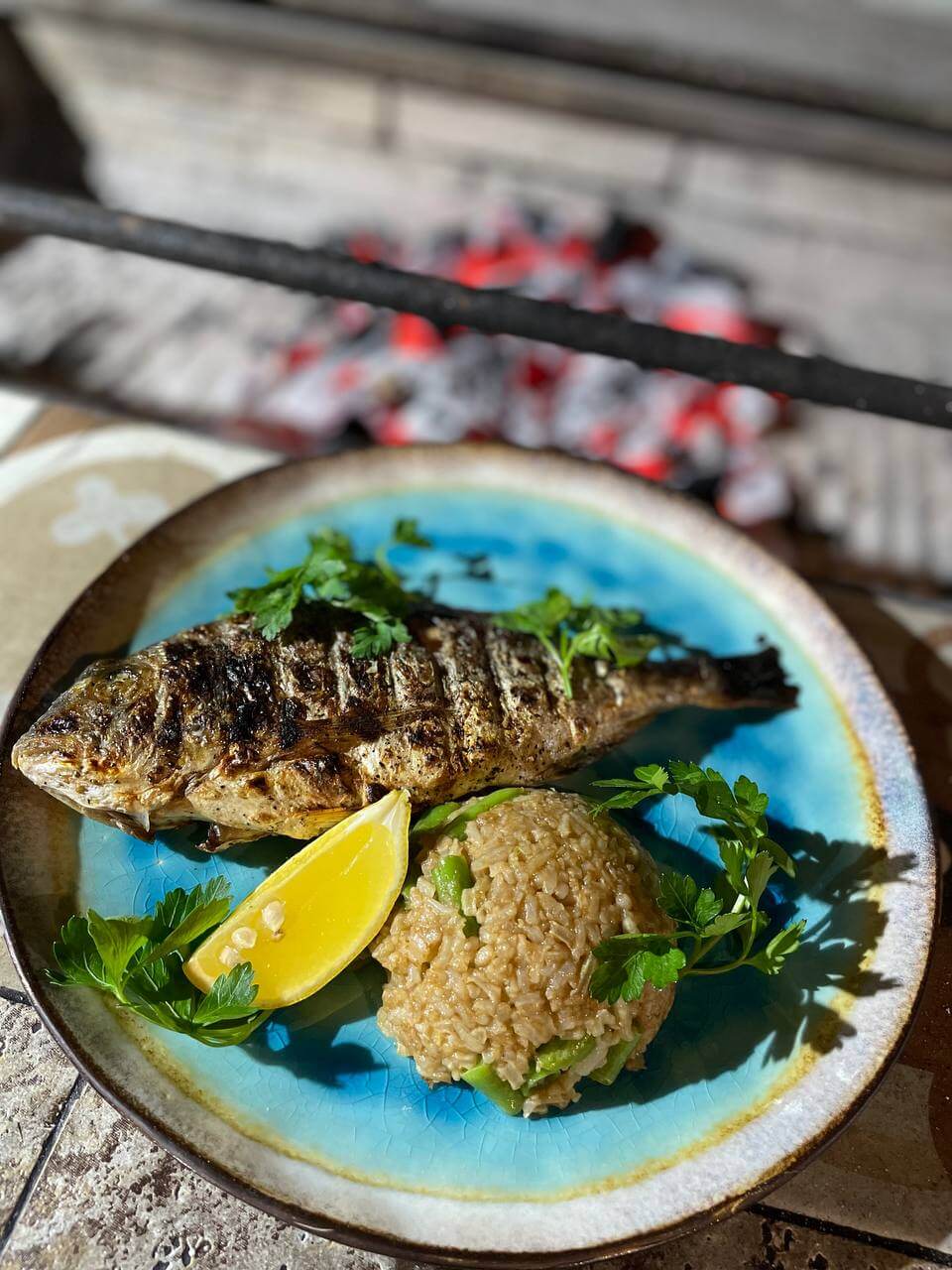 Дорадо на грилі