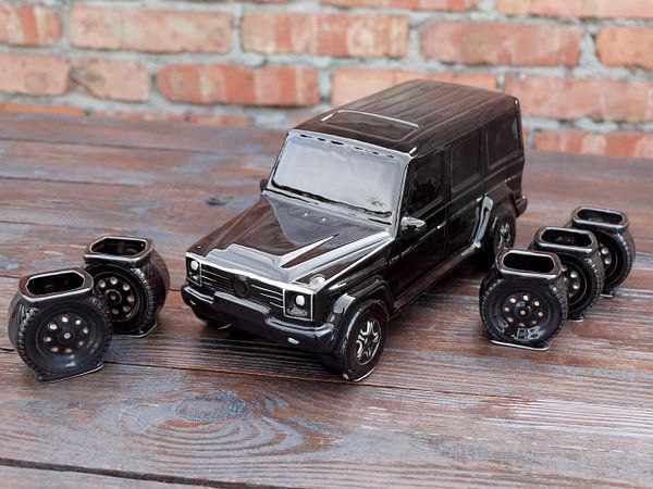Набір для спиртного Mercedes-Benz "Гелик" - подарунок чоловікові, керівнику, автомобілісту