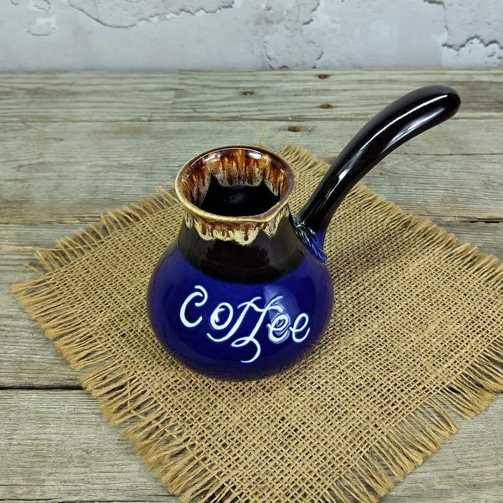 Турка софія coffee 350 мл синя керамічна