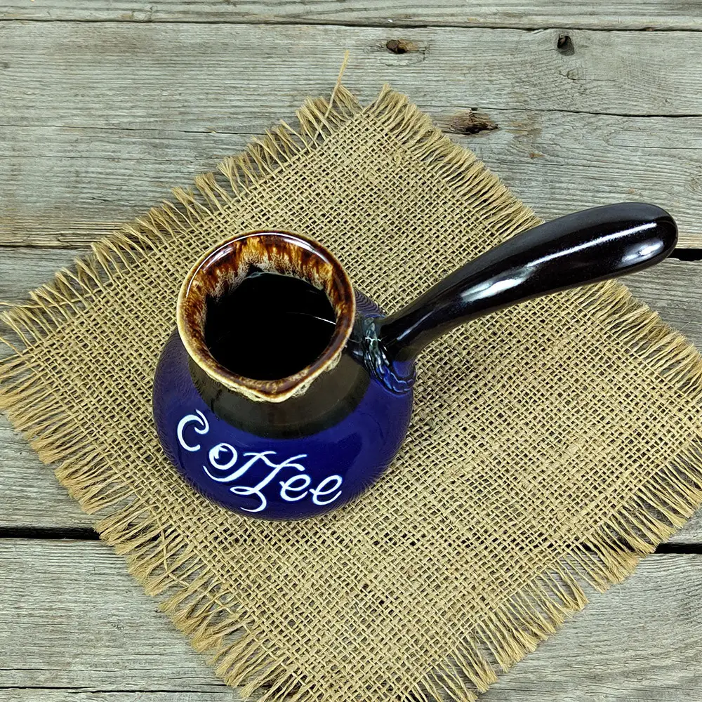 Турка софія coffee 350 мл синя керамічна