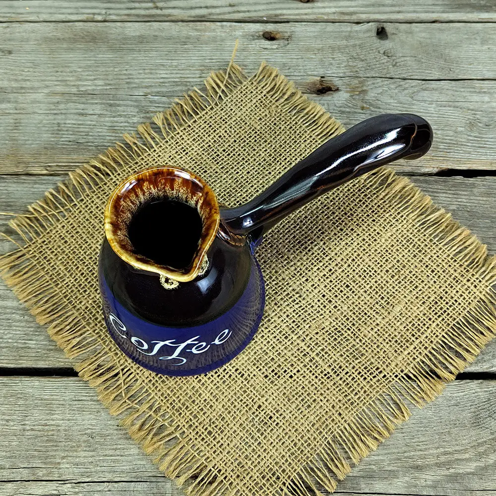 Турка скіфія coffee 450 мл синя керамічна