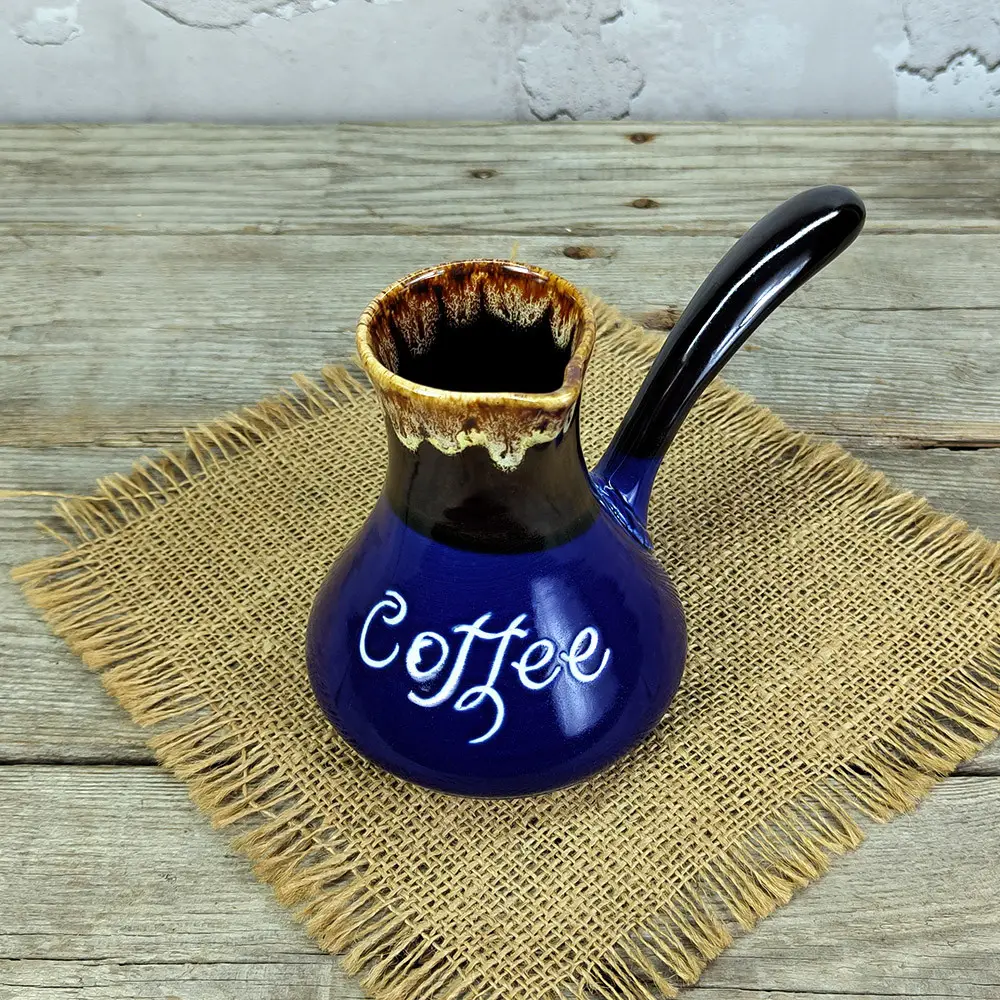 Турка асканія coffee 400 мл синя керамічна