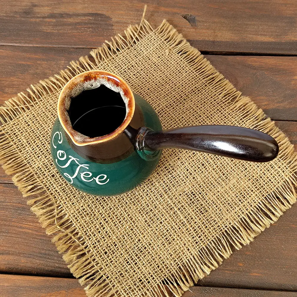 Турка софія coffee 350 мл зелена керамічна