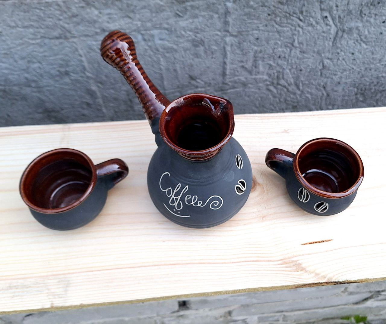 Турка coffe зерна 300 мл з чашечками кераміка