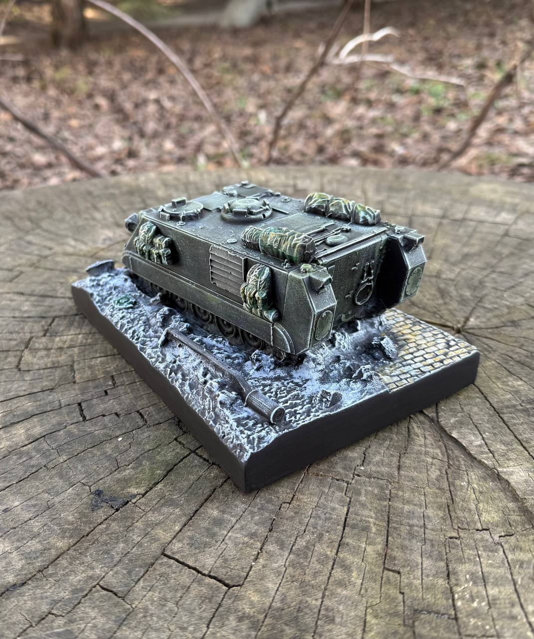 Статуетка M113 – військова діорама з гіпсу ручної роботи 20х13х10 см - Сувенір та подарунок для військового