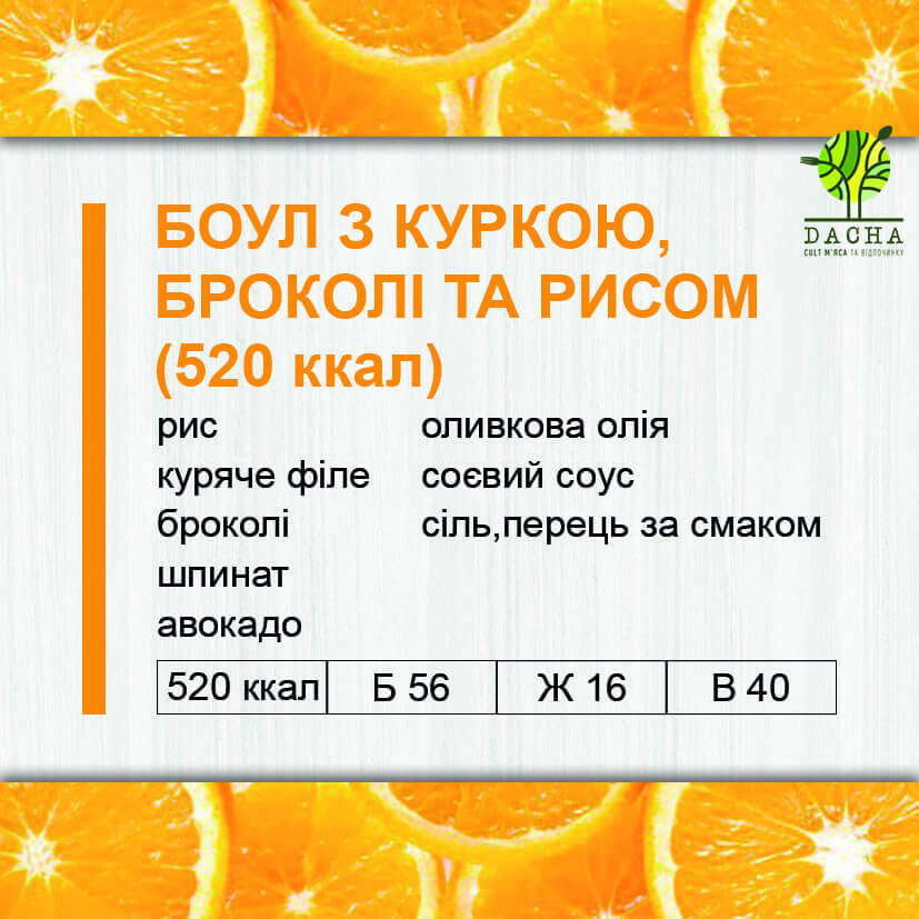 Боул з куркою, броколі та рисом