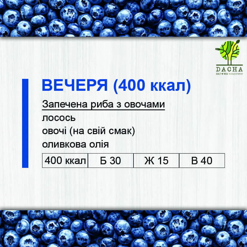 Вечеря (400 ккал)