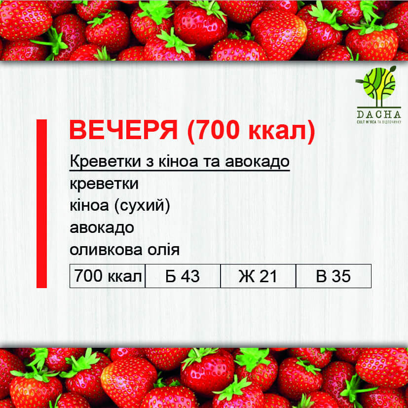 Вечеря (700 ккал)