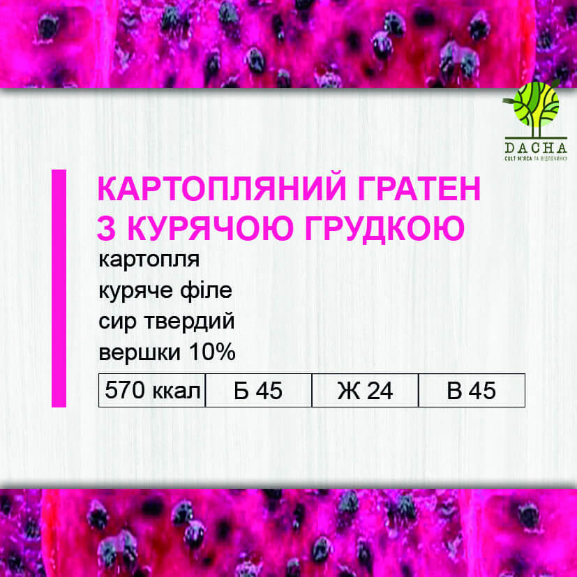 Картопляний гратен з курячою грудкою