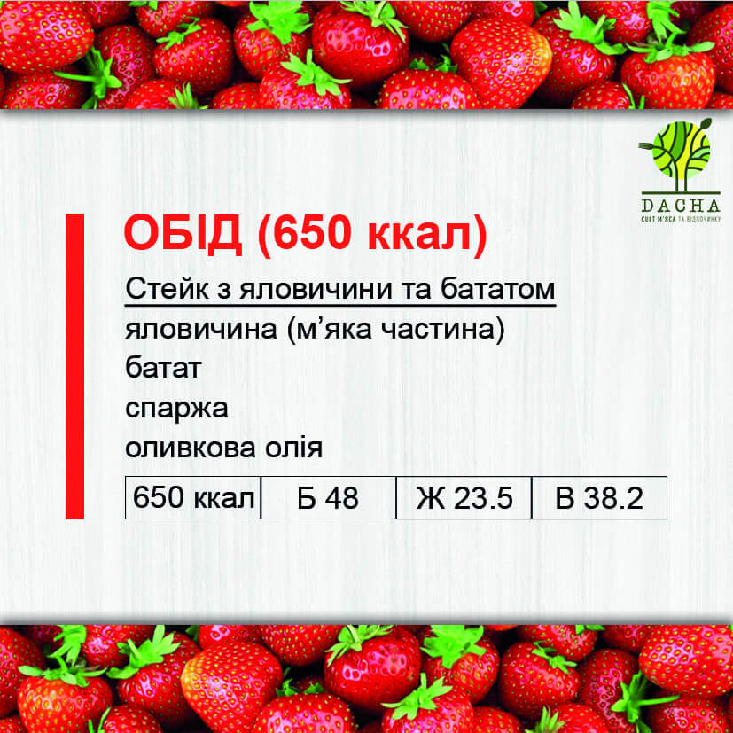 Обід (650 ккал)